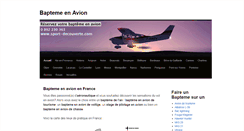 Desktop Screenshot of baptemeenavion.com